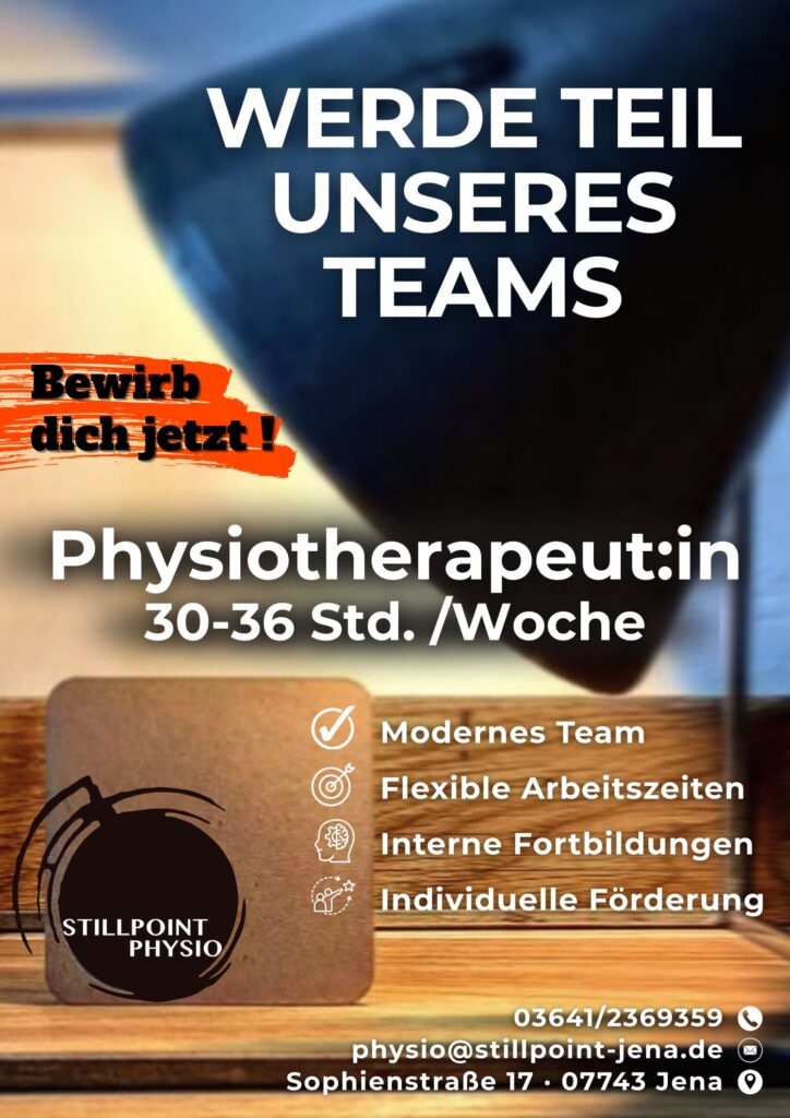 Plakat Bewerbung zum Physio Therapeuten